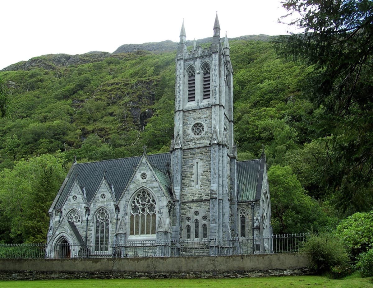 The Gothic church at Kylemore Abbey