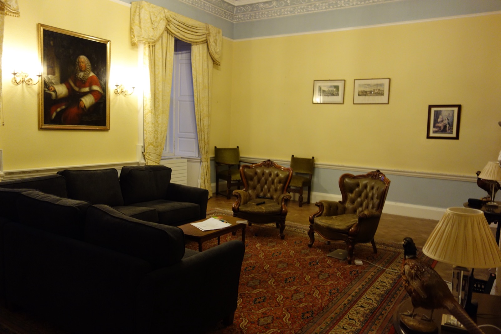 The drawing room before restoration